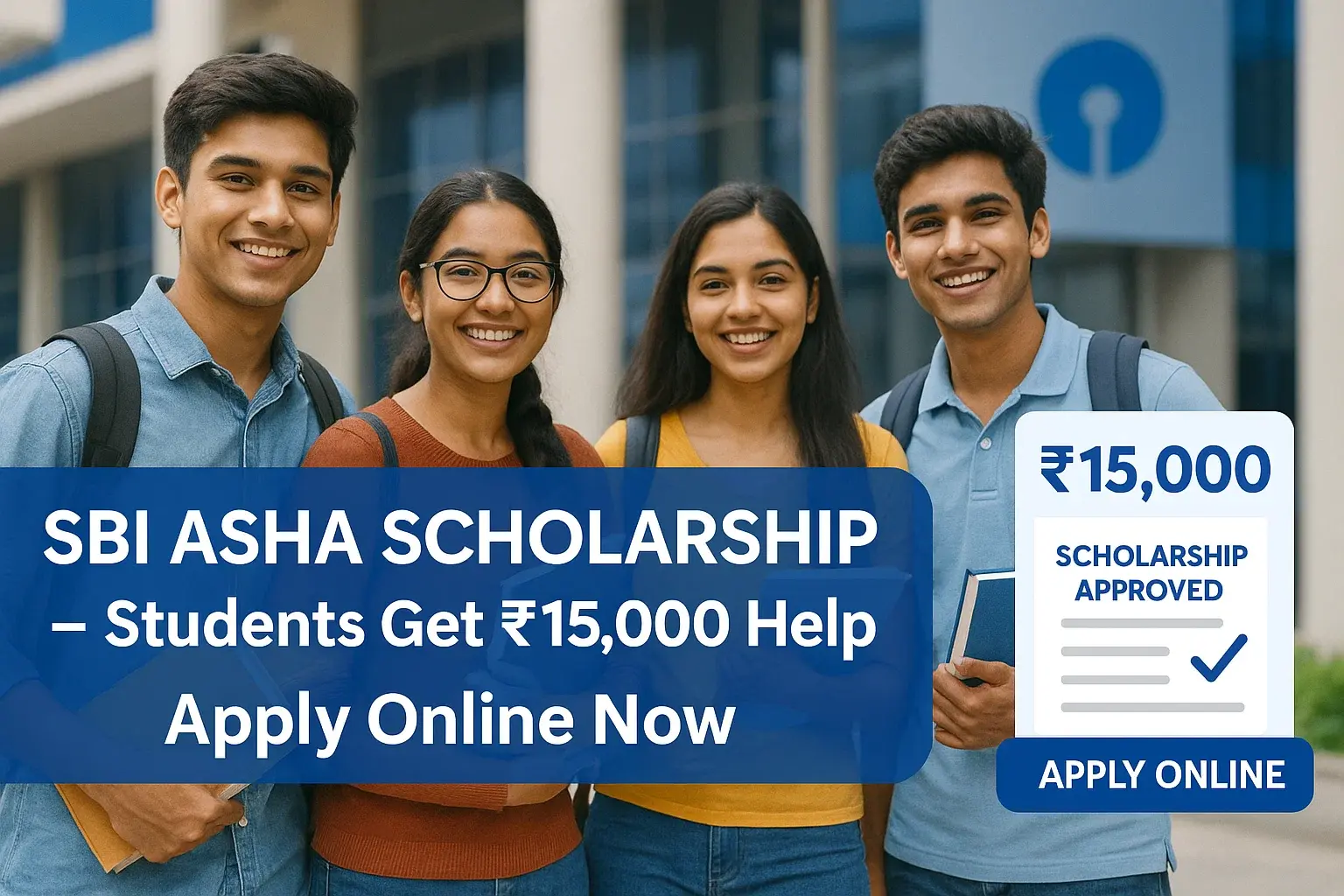 SBI Asha Scholarship 2025 – Students Get ₹15,000 Help Apply Online Now